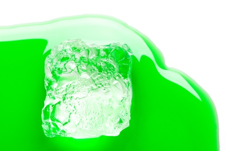 ice cube in mint syrup の写真素材