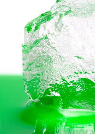 ice cube in mint syrup の写真素材