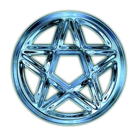 Glass pentagram.の写真素材