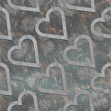 Hearts. Seamless stone pattern. の写真素材