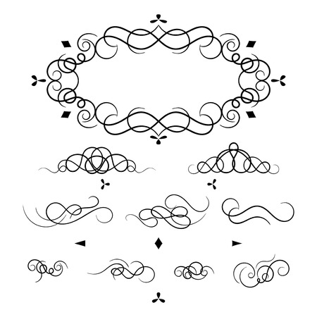 decorative elements for a frame and designのイラスト素材
