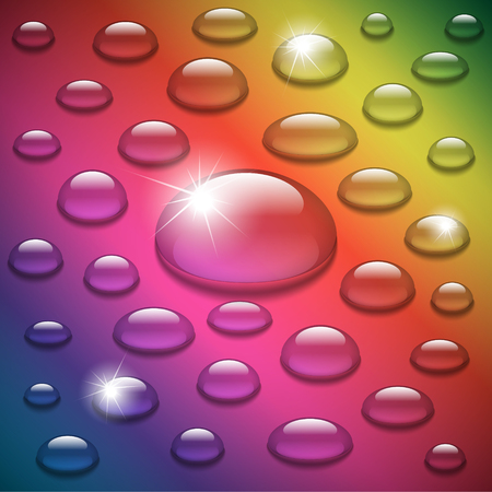 Water drops realisticのイラスト素材