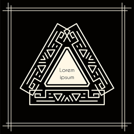 Vintage geometric frameのイラスト素材