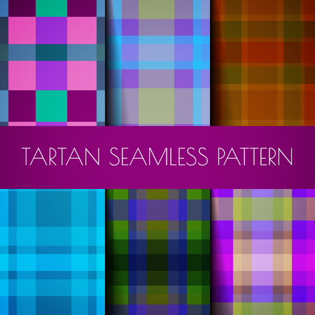 Seamless tartan background. Classic traditional pattern set Vector illustration.のイラスト素材
