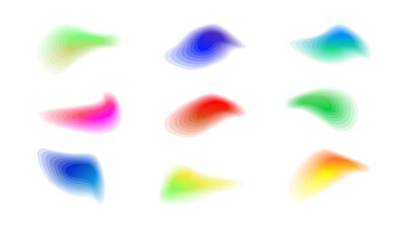 Abstract multicolor gradient shapes.のイラスト素材