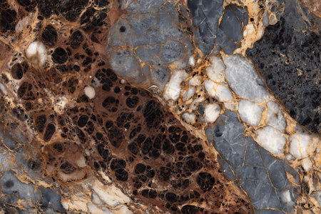 Elegant brown and black marbled surface for upscale interior decoration and stylish home enhancementの素材