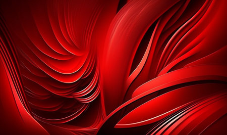 wavy red abstract background. generative AIの素材
