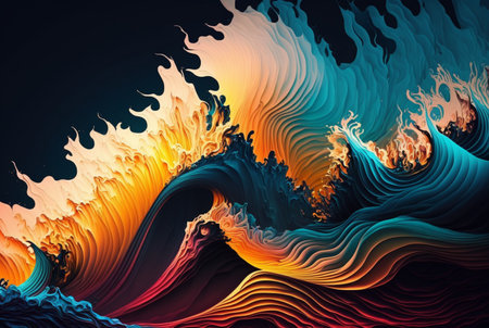 Abstract Colorfull Design Background. Generative AIの素材