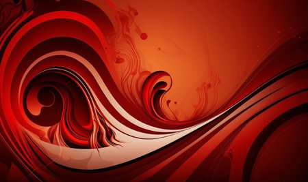 wavy red abstract background. generative AIの素材