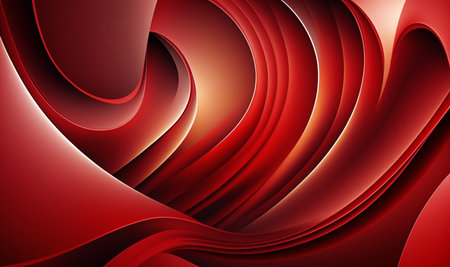 wavy red abstract background. generative AIの素材