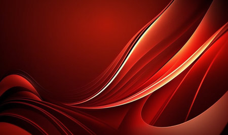 wavy red abstract background. generative AIの素材