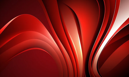 wavy red abstract background. generative AIの素材