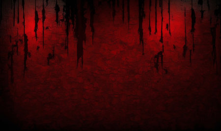 Creepy red wall background. halloween background photo concept. generative AIの素材