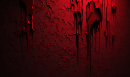 Creepy red wall background. halloween background photo concept. generative AIの素材