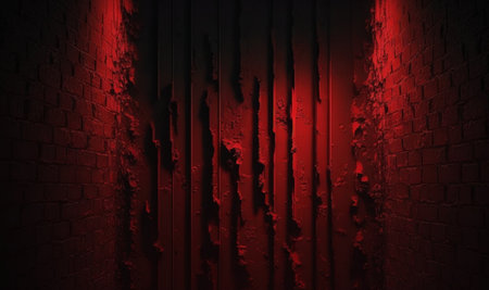 Creepy red wall background. halloween background photo concept. generative AIの素材