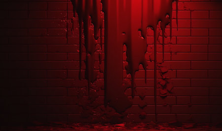 Creepy red wall background. halloween background photo concept. generative AIの素材