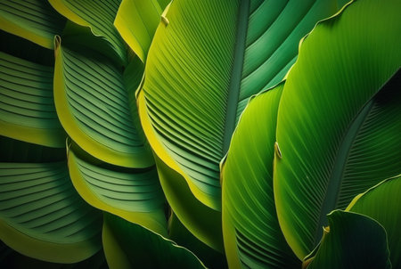 banana leaf texture abstract background. generative AIの素材
