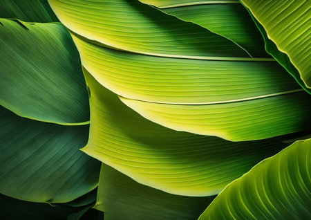 banana leaf texture abstract background. generative AIの素材