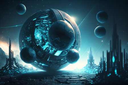 High technology background, generative aiの素材