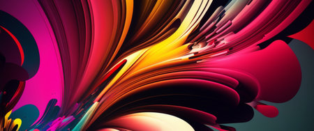Abstract shape background, geometric colorful backdrop. generative AIの素材
