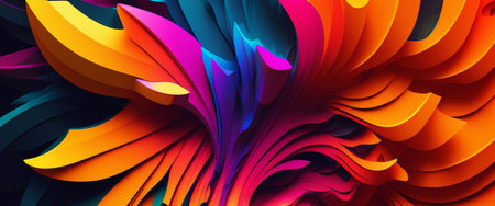 Abstract shape background, geometric colorful backdrop. generative AIの素材