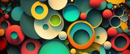 Abstract shape background, geometric colorful backdrop. generative AIの素材
