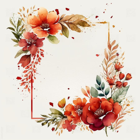 frame with roses. generative aiの素材