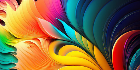 Abstract shape background, geometric colorful backdrop. generative AIの素材