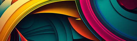 Abstract shape background, geometric colorful backdrop. generative AIの素材