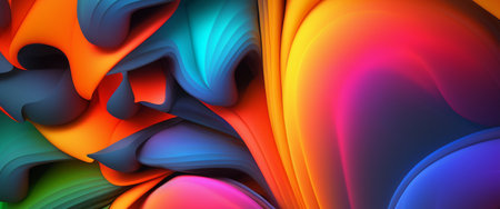 Abstract shape background, geometric colorful backdrop. generative AIの素材