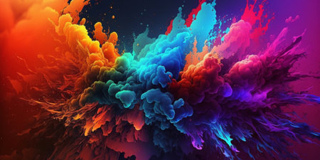 Abstract shape background, geometric colorful backdrop. generative AIの素材