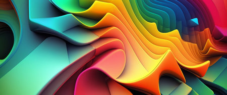Abstract shape background, geometric colorful backdrop. generative AIの素材