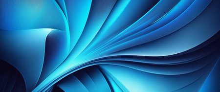 Beautiful abstract blue background with curves, AI generatedの素材