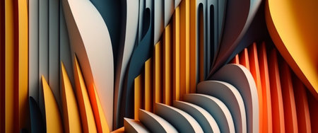 Minimalist abstract art with bold lines and muted colors, generative aiの素材
