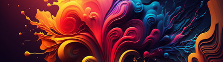 Abstract shape background, geometric colorful backdrop. generative AIの素材