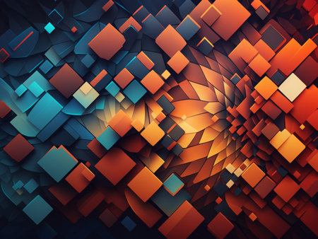 Background image, abstract art, gradient, light, color, digital illustration, generated by AIの素材