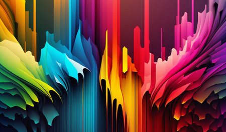 Abstract shape background, geometric colorful backdrop. generative AIの素材