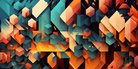 Background image, abstract art, gradient, light, color, digital illustration, generated by AIの素材