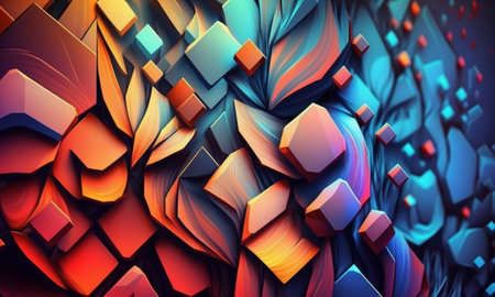 Background image, abstract art, gradient, light, color, digital illustration, generated by AIの素材