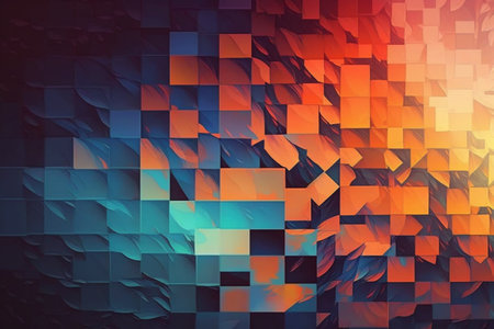 Background image, abstract art, gradient, light, color, digital illustration, generated by AIの素材