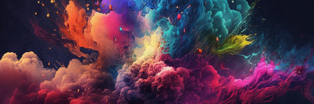 Abstract shape background, geometric colorful backdrop. generative AIの素材