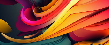 Abstract shape background, geometric colorful backdrop. generative AIの素材