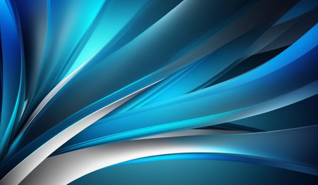 Beautiful abstract blue background with curves, AI generatedの素材