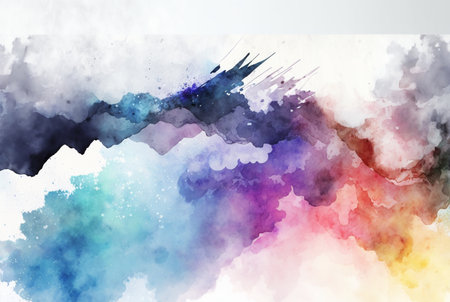 Abstract colorful watercolor background Generative AIの素材