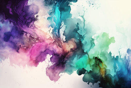 Abstract colorful watercolor background Generative AIの素材
