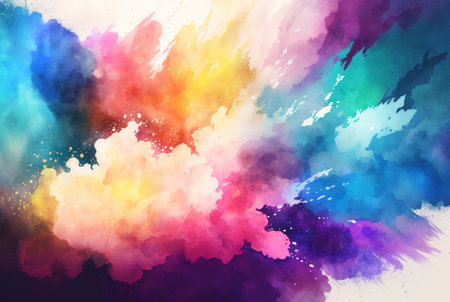 Abstract colorful watercolor background Generative AIの素材