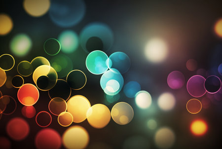 Soft LED out of focus bokeh effect background. generative aiの素材