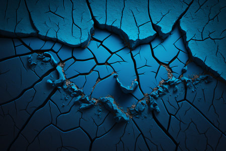 cracked dark blue cement texture background. generative aiの素材