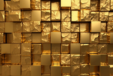 shiny gold wall background texture. generative aiの素材