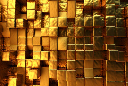 shiny gold wall background texture. generative aiの素材